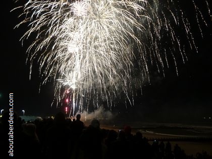 Aberdeen Bonfire Firework Night Display at Beach